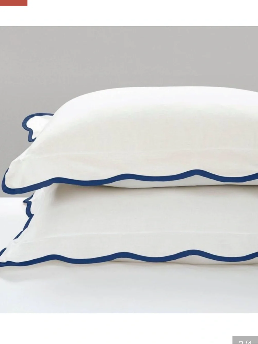 ❗️Lush Decor Coastal Chic Scalloped Edge Comforter Set with Navy NWT $162